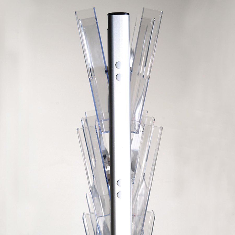 Ellipse Stand, single sided, with 12 A4 acrylic holders