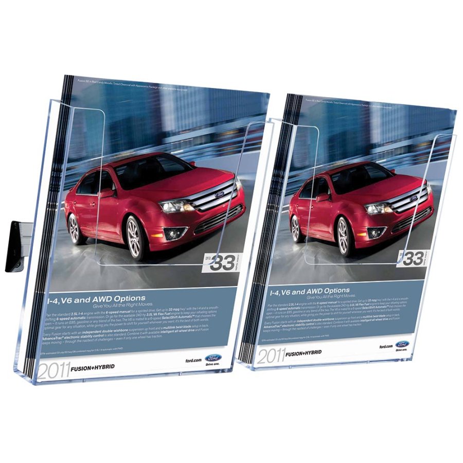 Wall Dispenser List, with 2 x A4 acrylic holders