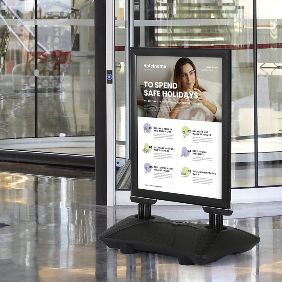 Wind-Pro Waterbase Pavement Board, black, 50 x 70 cm