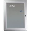 Infobox, alu/silver, with felt and lock, 4 x A4 #1