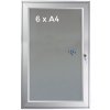 Enclosed Whiteboard, Silver, lockable, Felt back panel, 6 x A4 #1