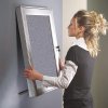Enclosed Whiteboard, Silver, lockable, Felt back panel, 6 x A4 #2