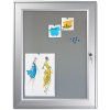Enclosed Whiteboard, Silver, lockable, Felt back panel, 6 x A4 #5