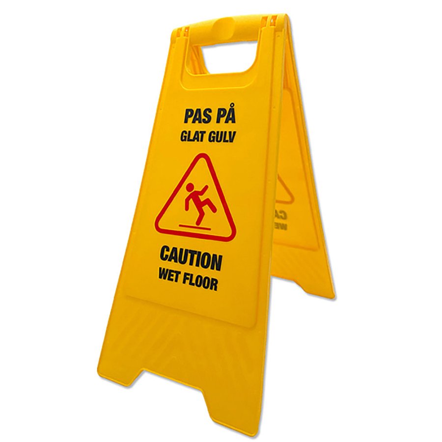 Caution Board, yellow, texted with: 