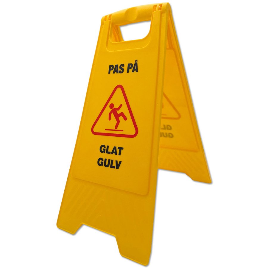 Caution Board, yellow, texted with 