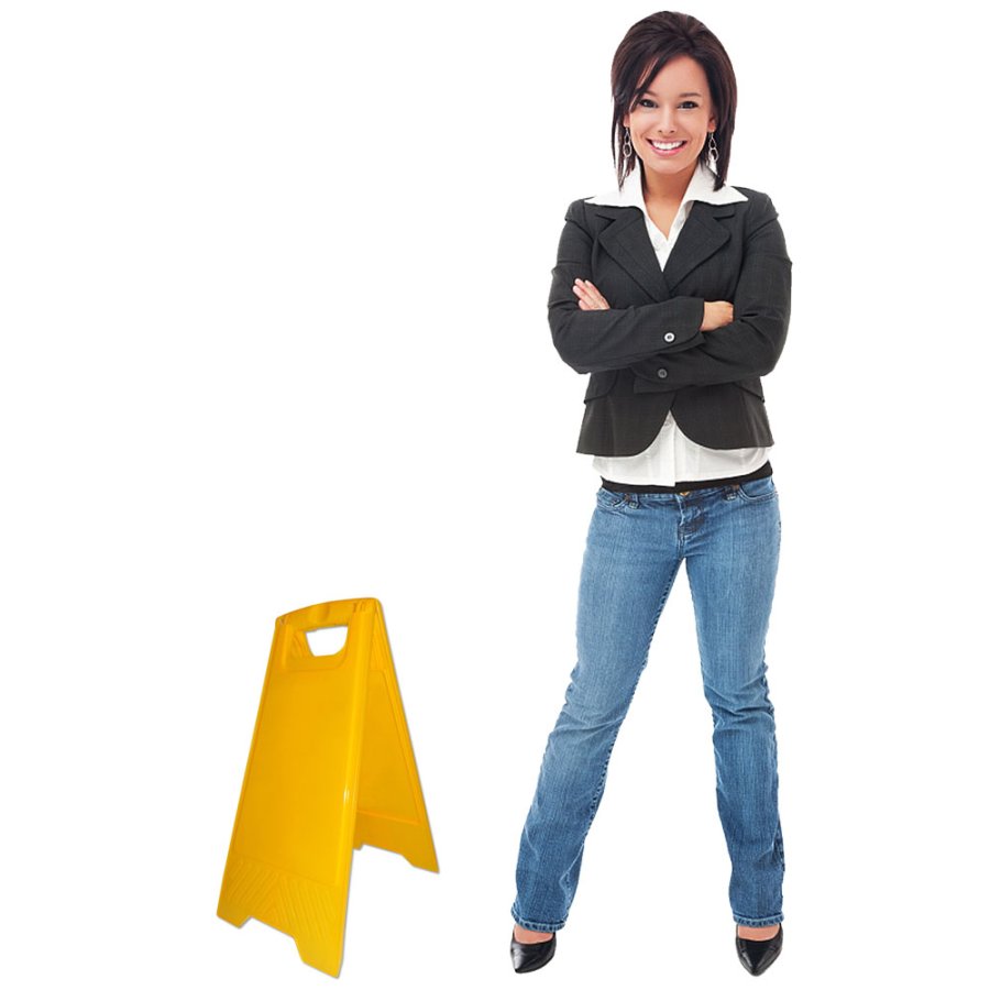 Caution Board, yellow, without print