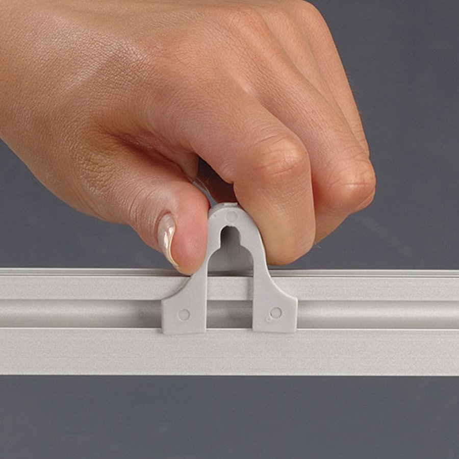 Poster-Clamp, 21 cm, alu/silver