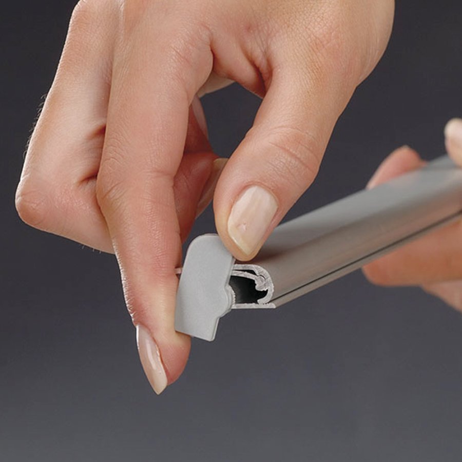 Poster-Clamp, 85 cm, alu/silver