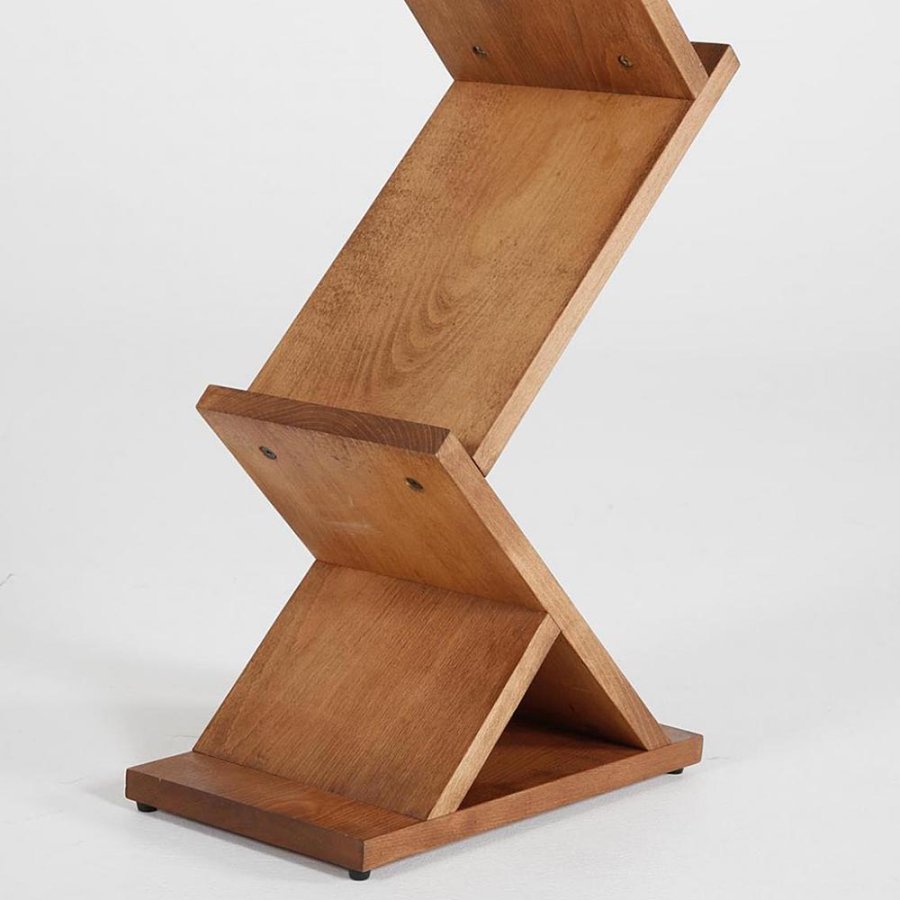 Wooden Brochureholder Zig Zag. 5xA4
