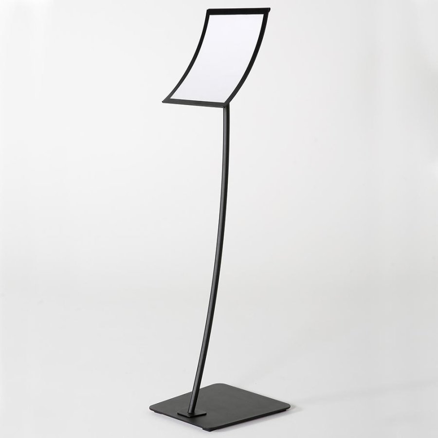 Infostand Curved Black Vertical/Horizontal  A4