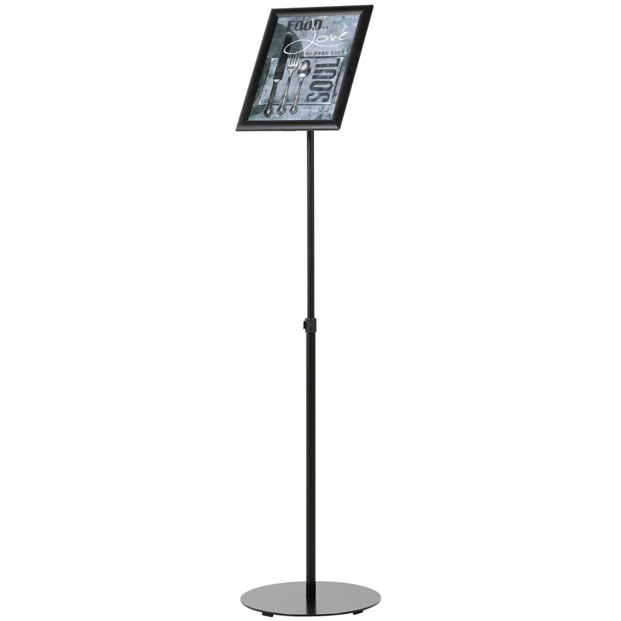 Infostand Telescopic Black  A4