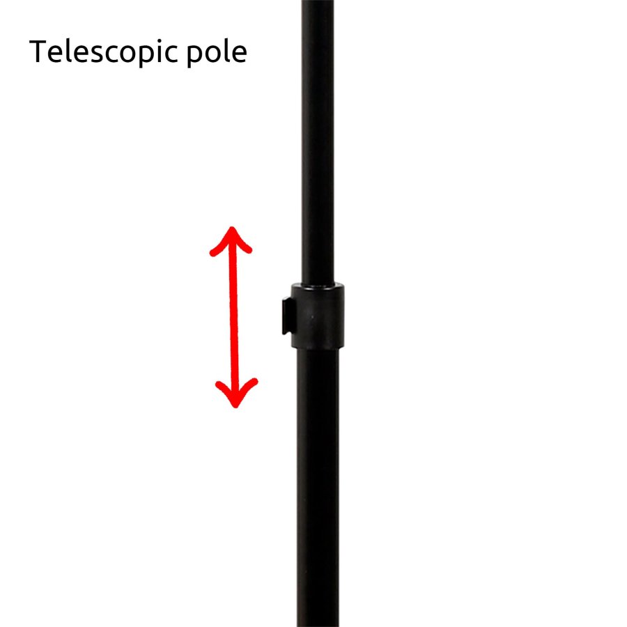 Infostand Telescopic Black  A4