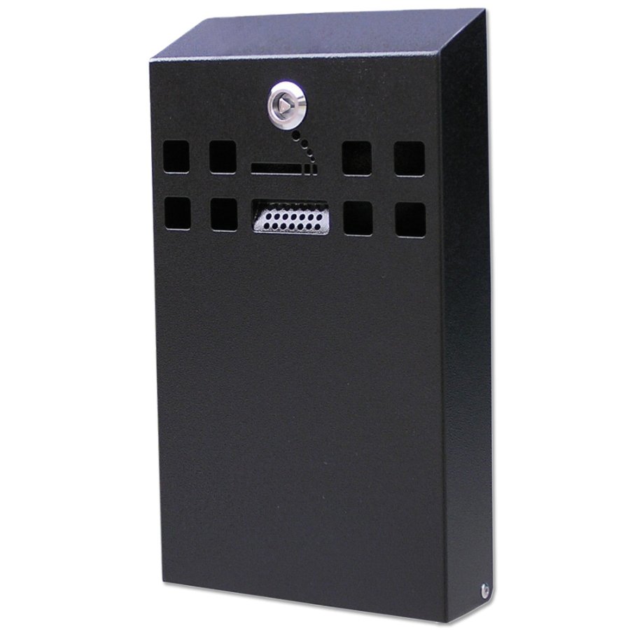 Cigarette Bin Square, for outdoor use, black, 1,6 l