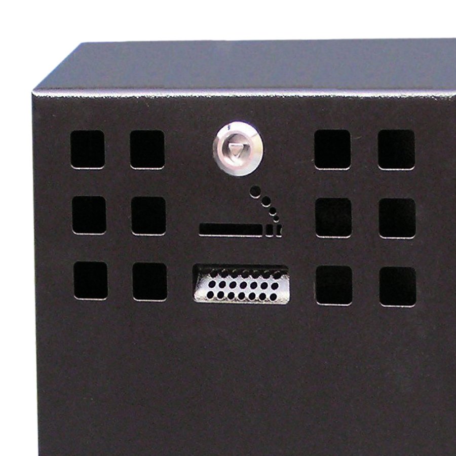 Cigarette Bin Square, for outdoor use, black, 3,3 l