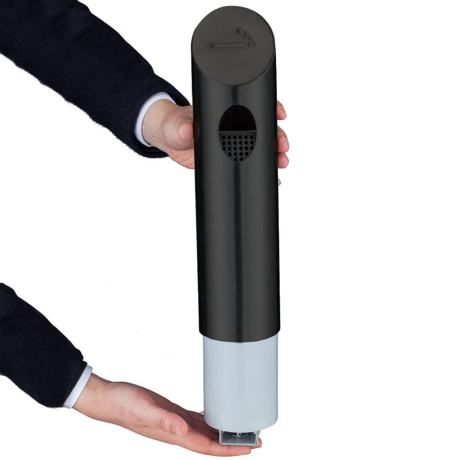 Cigarette Tube, black, for outdoor use, 0,7 l