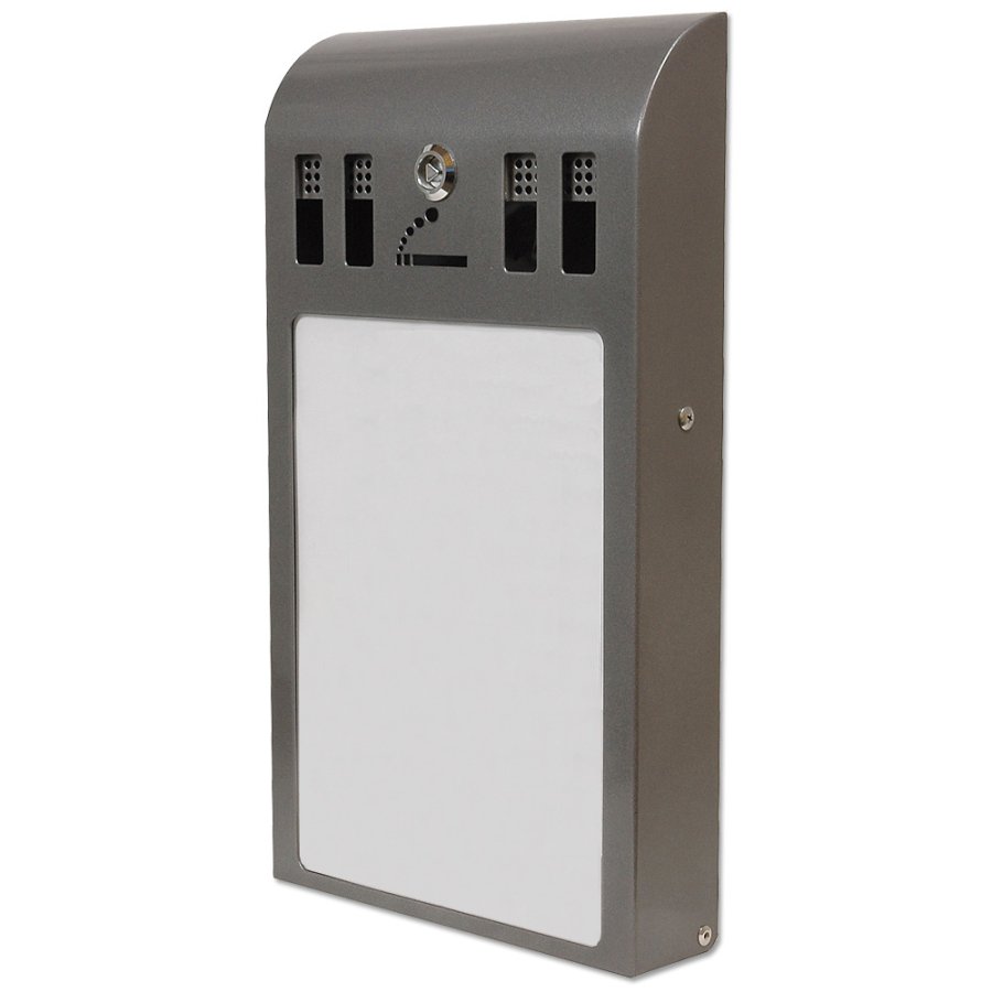 Cigarette Bin Curved A4 Info, for outdoor use, 3,3 l