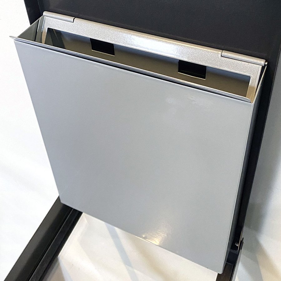 Cigarette Bin Curved A4 Info, for outdoor use, 3,3 l