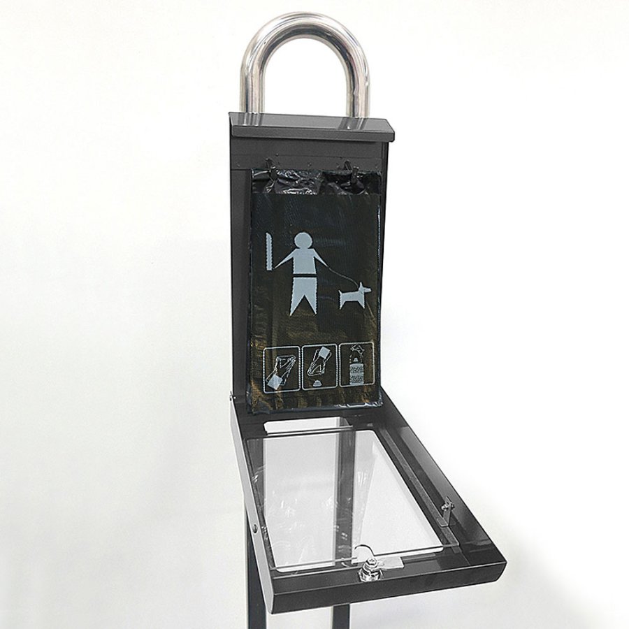 Dispenser for Dogbags, grey, with A4 info