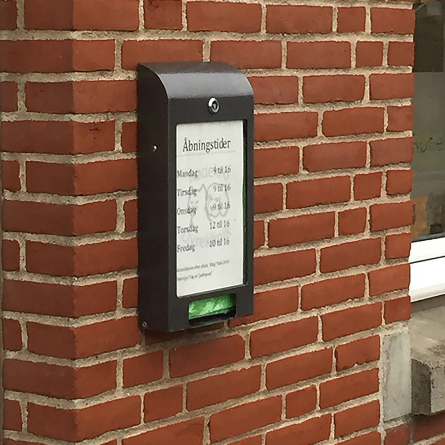 Dispenser for Dogbags, grey, with A4 info