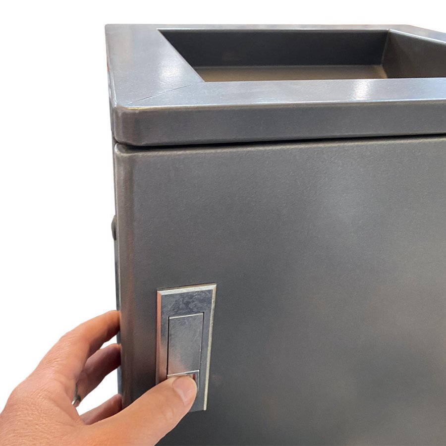 Waste Bin, Square, RAL 9007