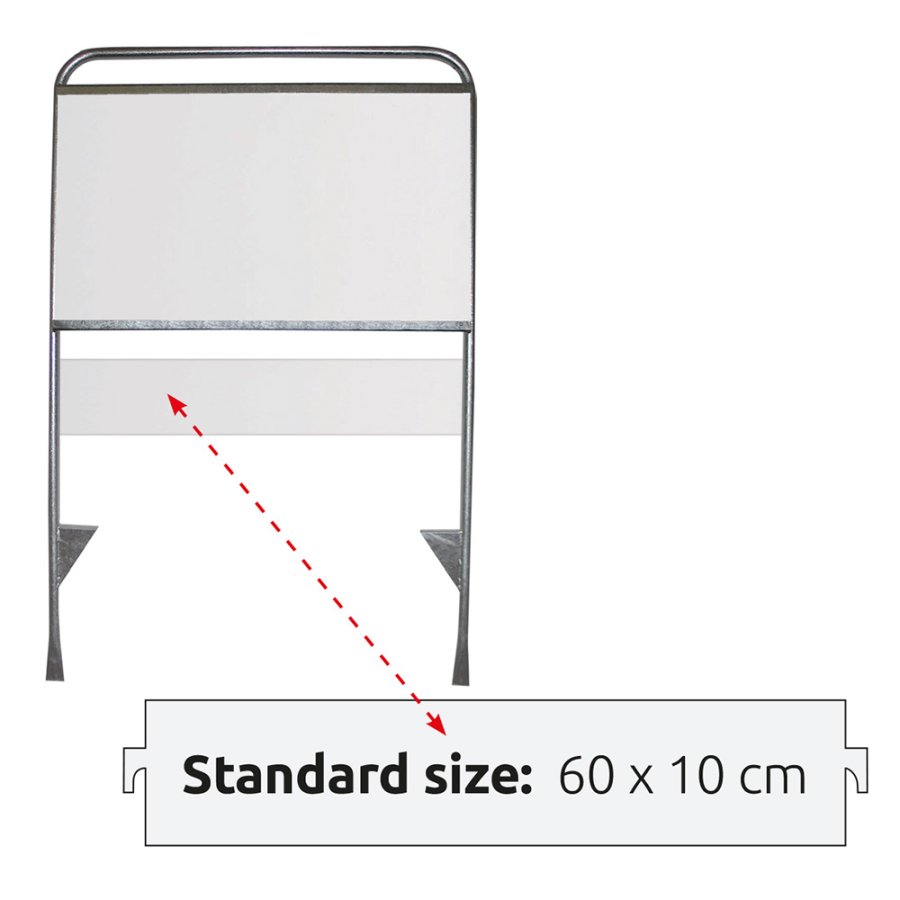 Small plate, 60 x 10 cm, 3 mm dibond, for Estate Sign Standard