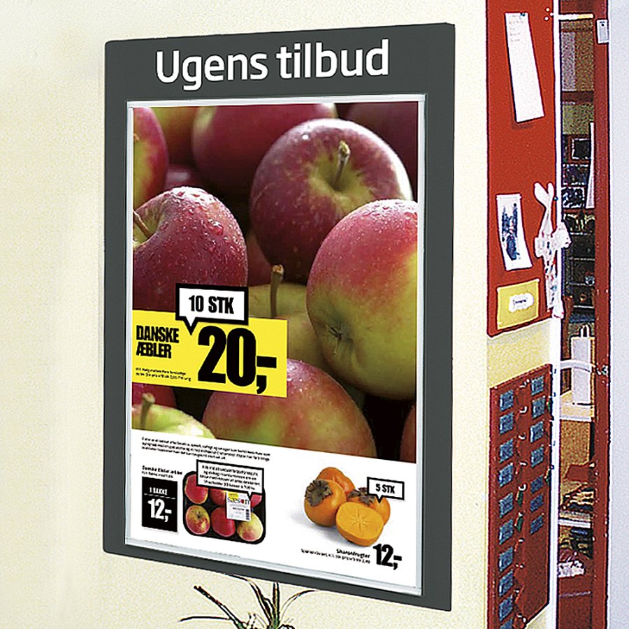 Info Module Board. Total Size  80x98cm . Charcoal. RAL 7016