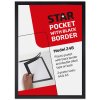 Self-adhesive Poster Frame, plast with magnetic open/close,  A3, Black #7