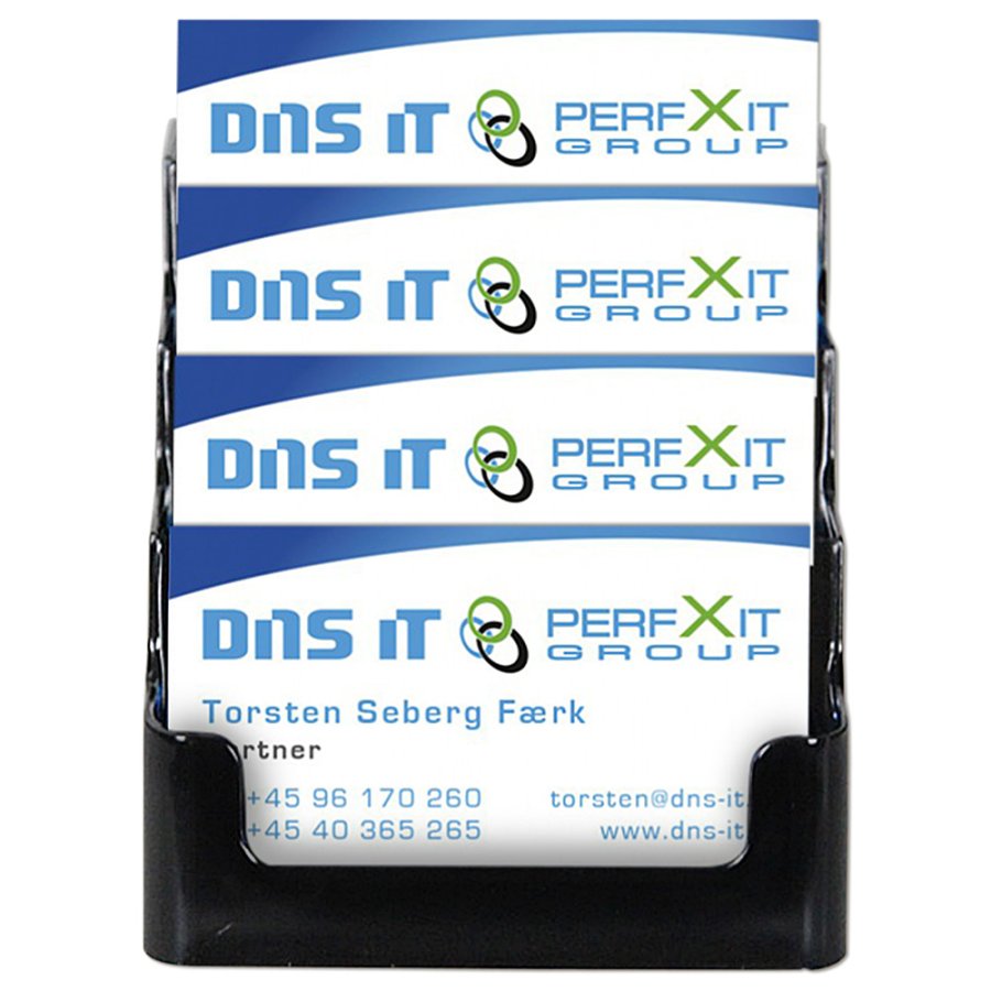 Business Card holder, 4 pcs. - horizontal - black