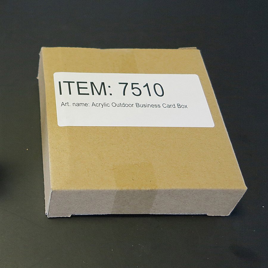Acrylic Outdoor Business Card Box
