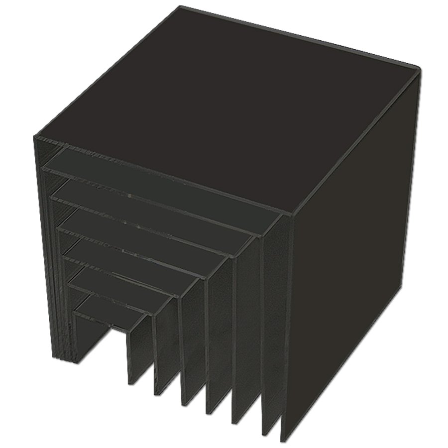 Nesting Shelves x 7, black acrylic