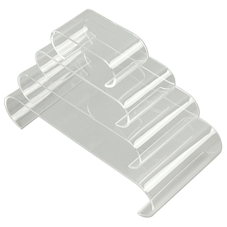 Nesting Shelves Rounded x 4, clear acrylic