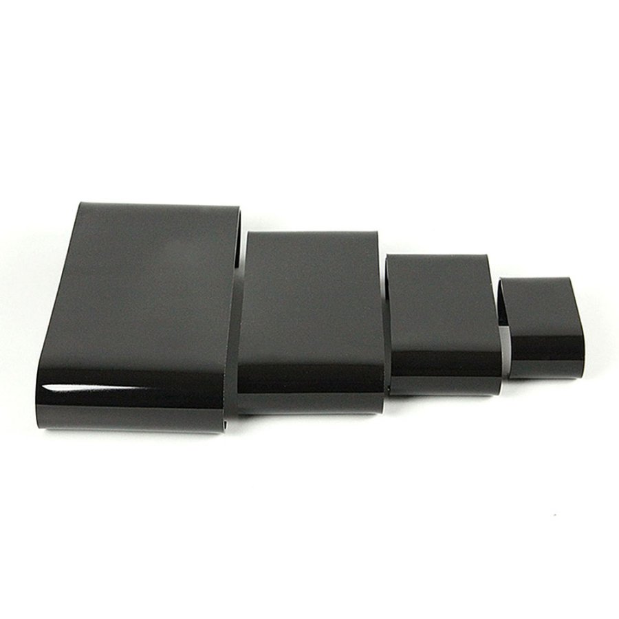 Nesting Shelves Rounded x 4, black, acrylic