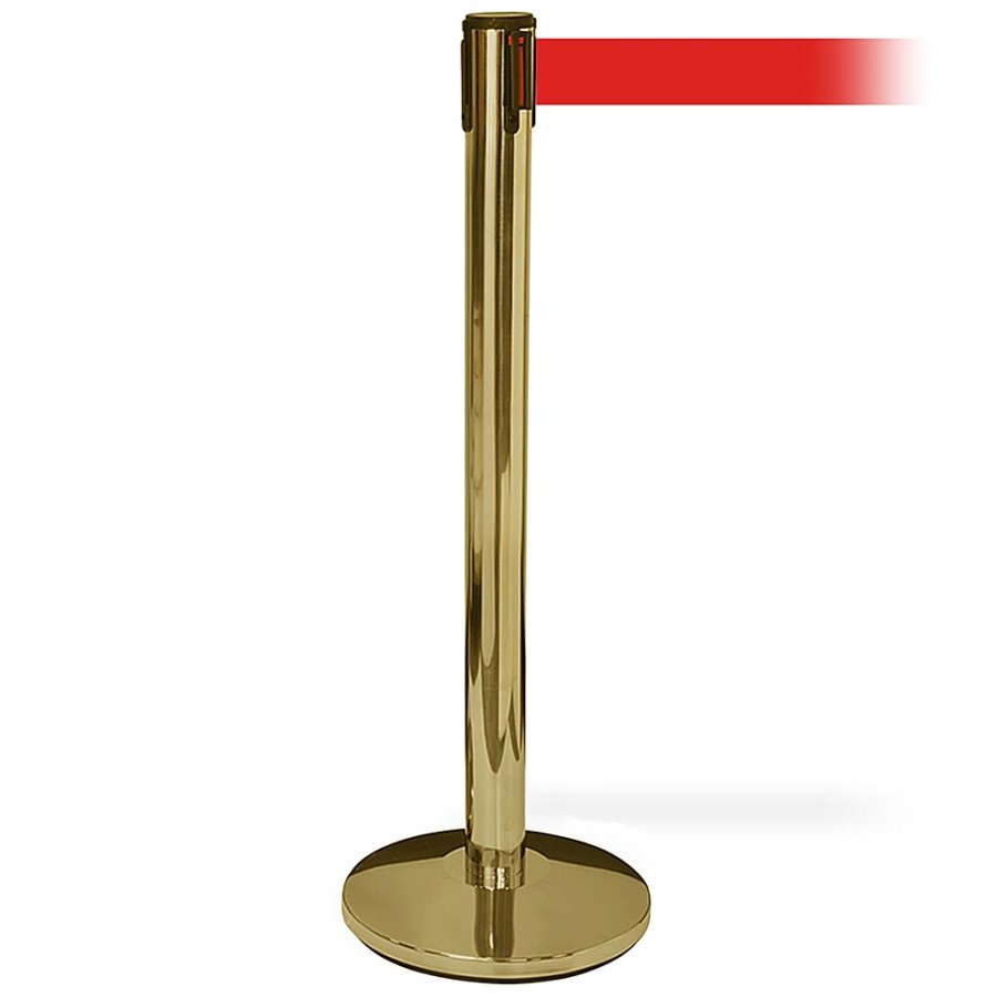 Crowd Barrier, Gold with 3meter Red belt