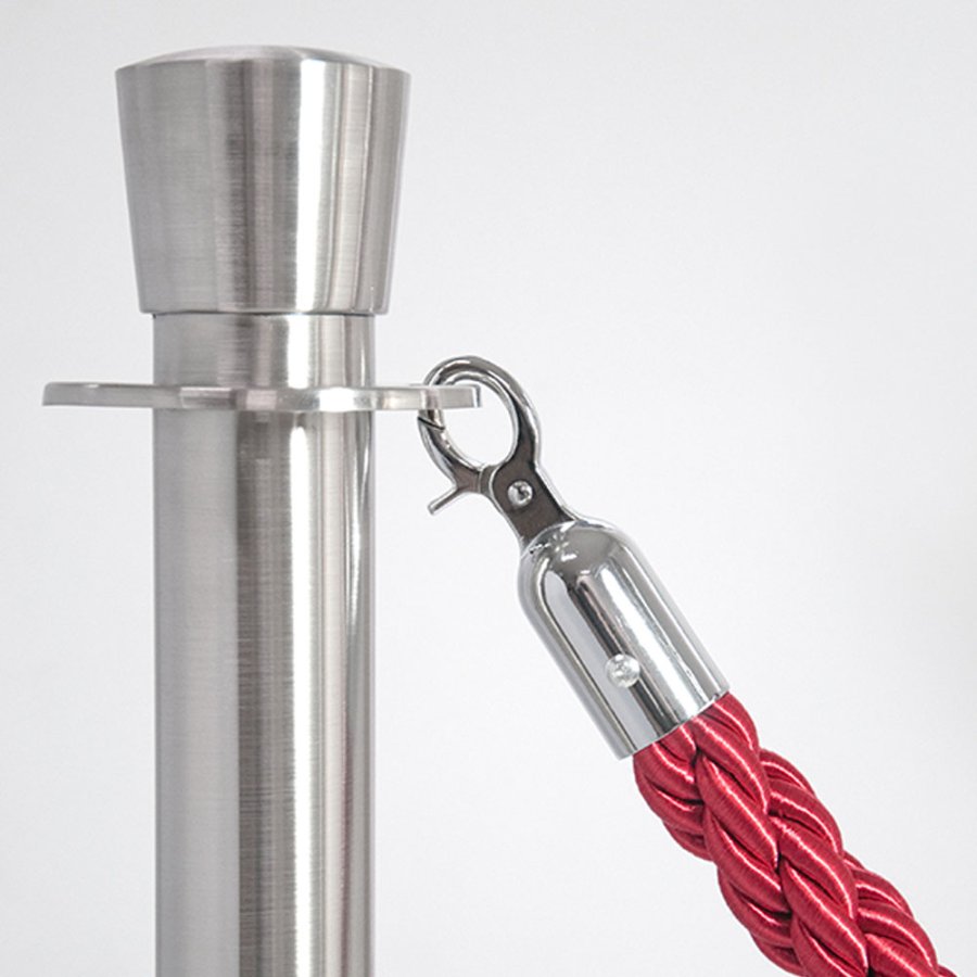 Crowd Barrier stand, silver, for rope/banner pole