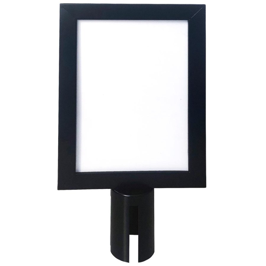 Sign holder for Crowd Barrier Belt system, Black, A4
