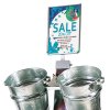 Shop Display with 6 buckets, A4 sign holder #3