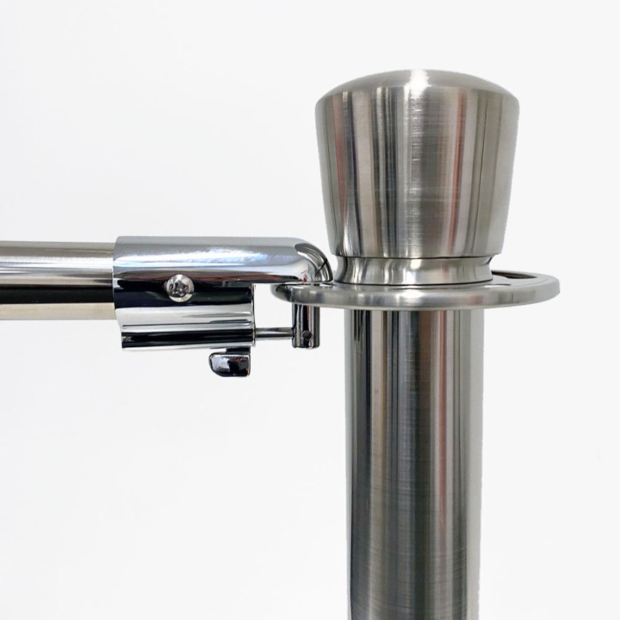 Pole, silver, 157 cm, for Crowd Barrier stands
