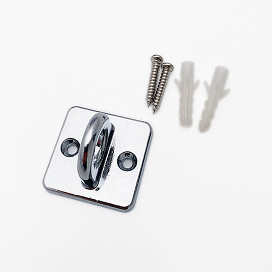 Wall fitting, silver, for Crowd Barrier rope/pole