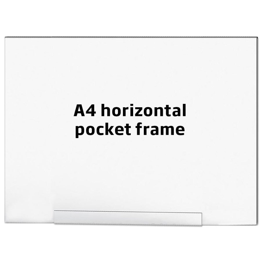 Akryl Pocket Frame, A4 horisontal, til Crowd Barrier