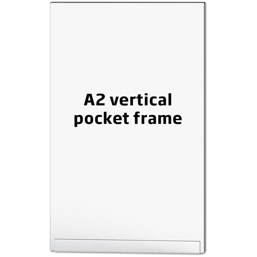 Acrylic Pocket Frame, A2 Vertical, Tasche f&uuml;r Crowd Barrier