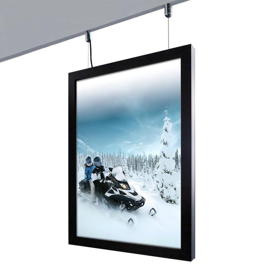 CROWN  LED OUT BOX, A1 double sided - black