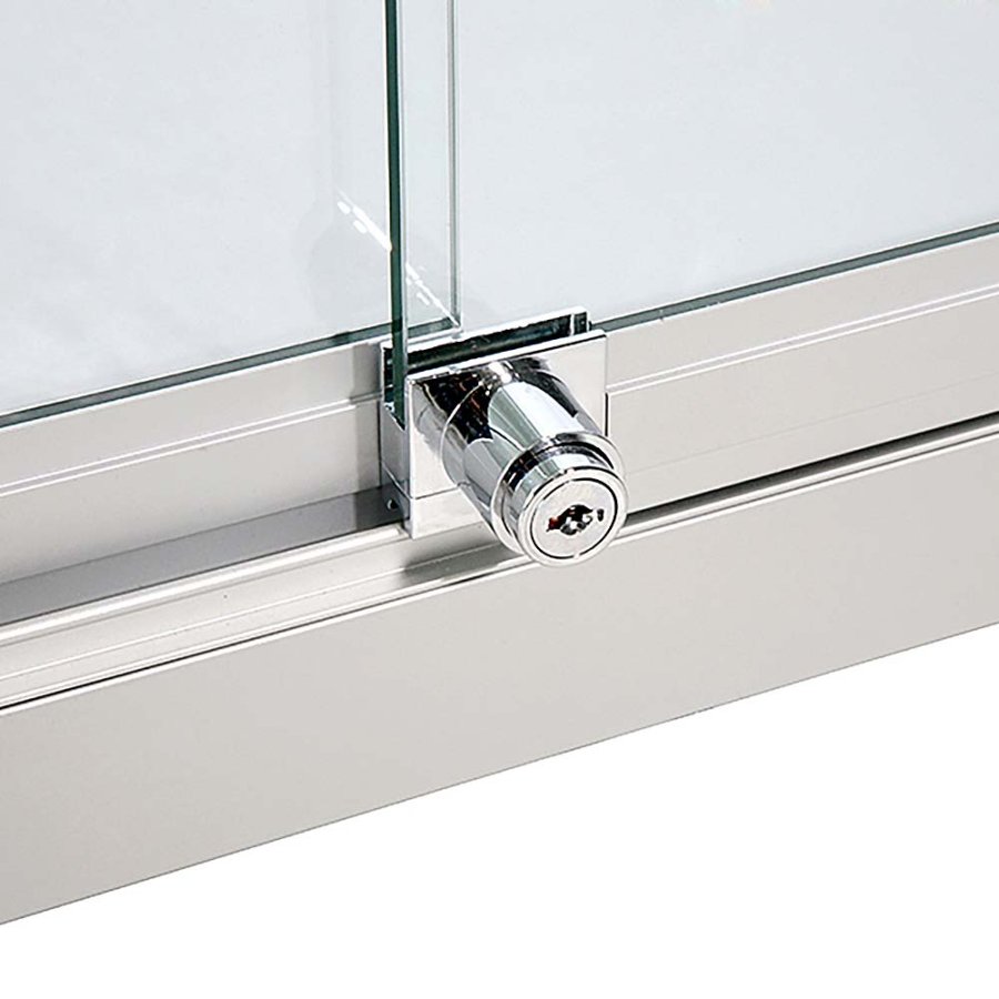 Showcase Counter Duo, silver, with LED spots