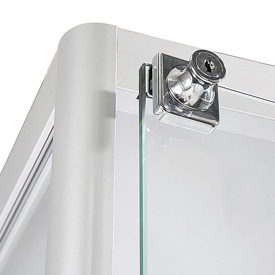 Showcase Tower Solo, silver, with LED spots