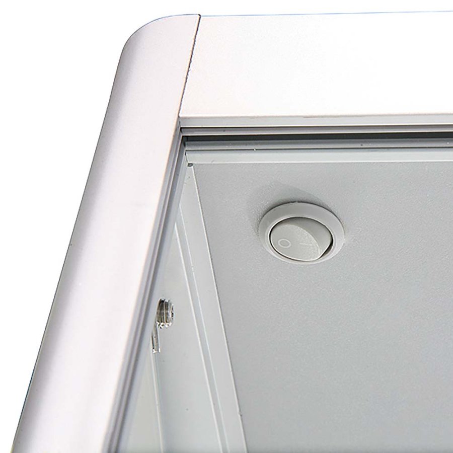 Showcase Tower Solo, silver, with LED spots