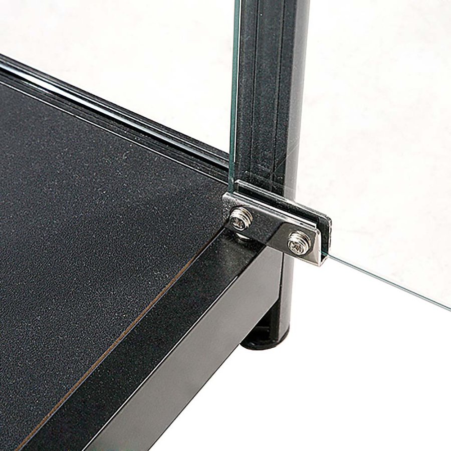 Showcase Tower Solo, black, with LED spots