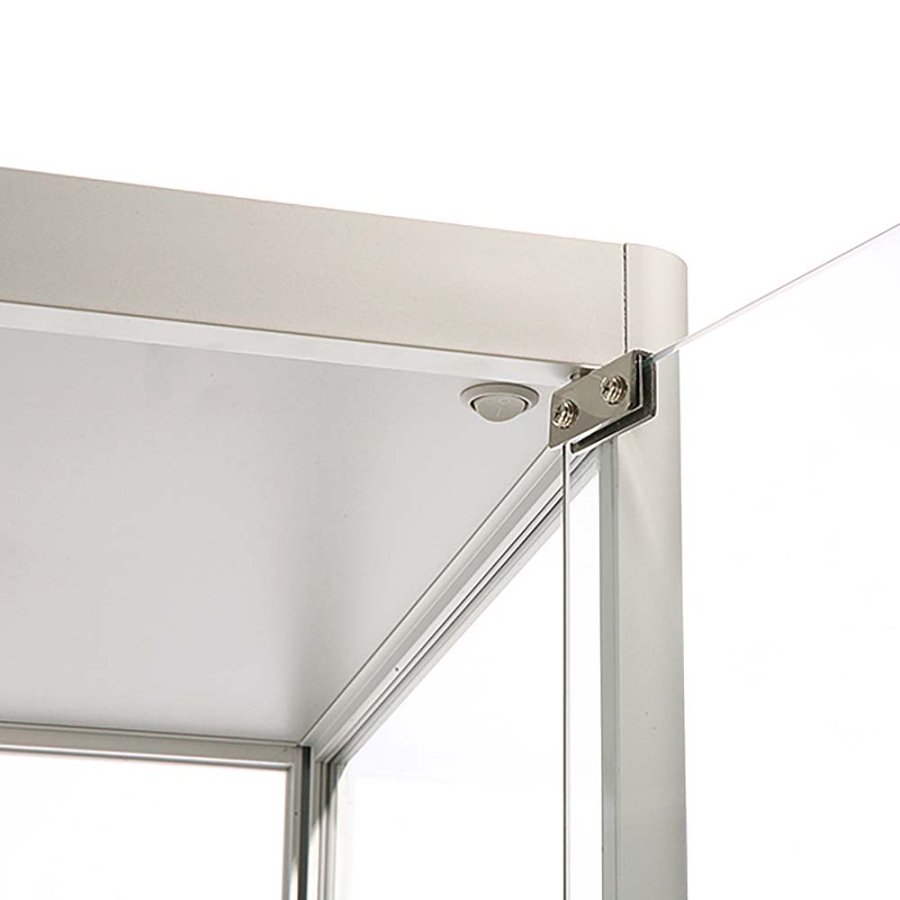 Showcase Tower, Solo, with locker - Silver. LED