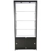 Showcase Tower Duo, black, with storage and LED spots #2