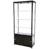 Showcase Tower Duo, black, with storage and LED spots #1