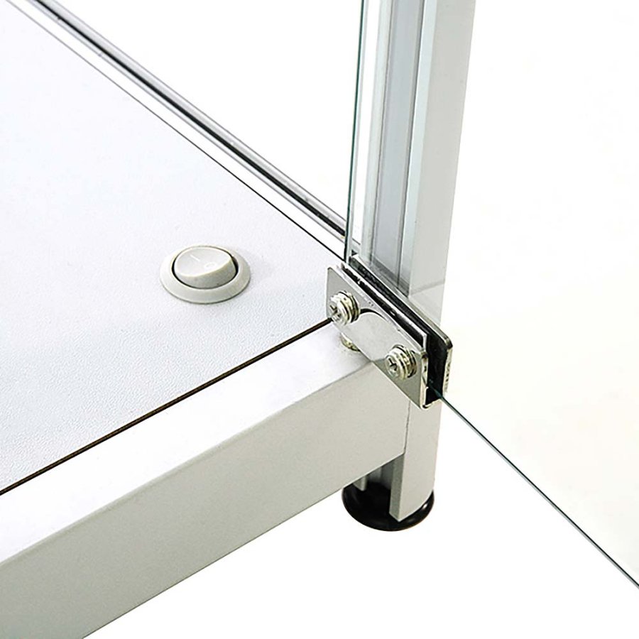 Showcase Counter Solo, silver, with LED spots