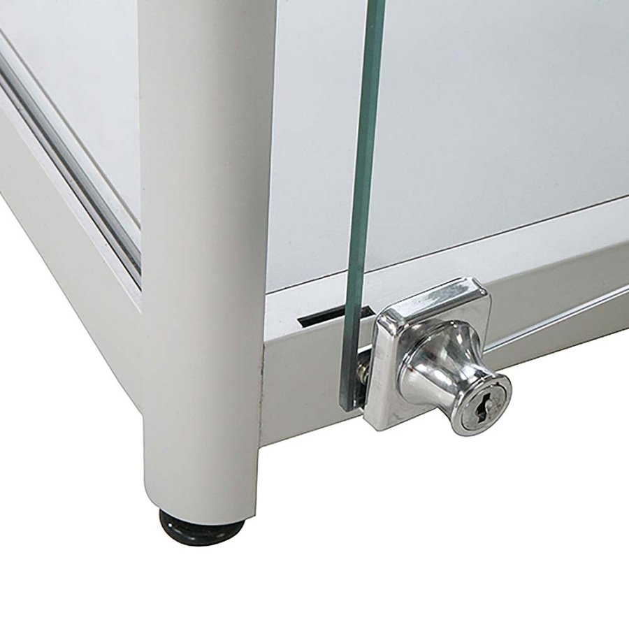 Showcase Counter Solo, silver, with LED spots